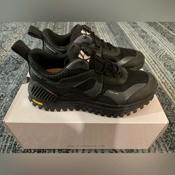 Brandblack All Black Reflective Trail Sneakers Vibram Sole Unisex (mn 7/wm 8.5) - Picture 4 of 12